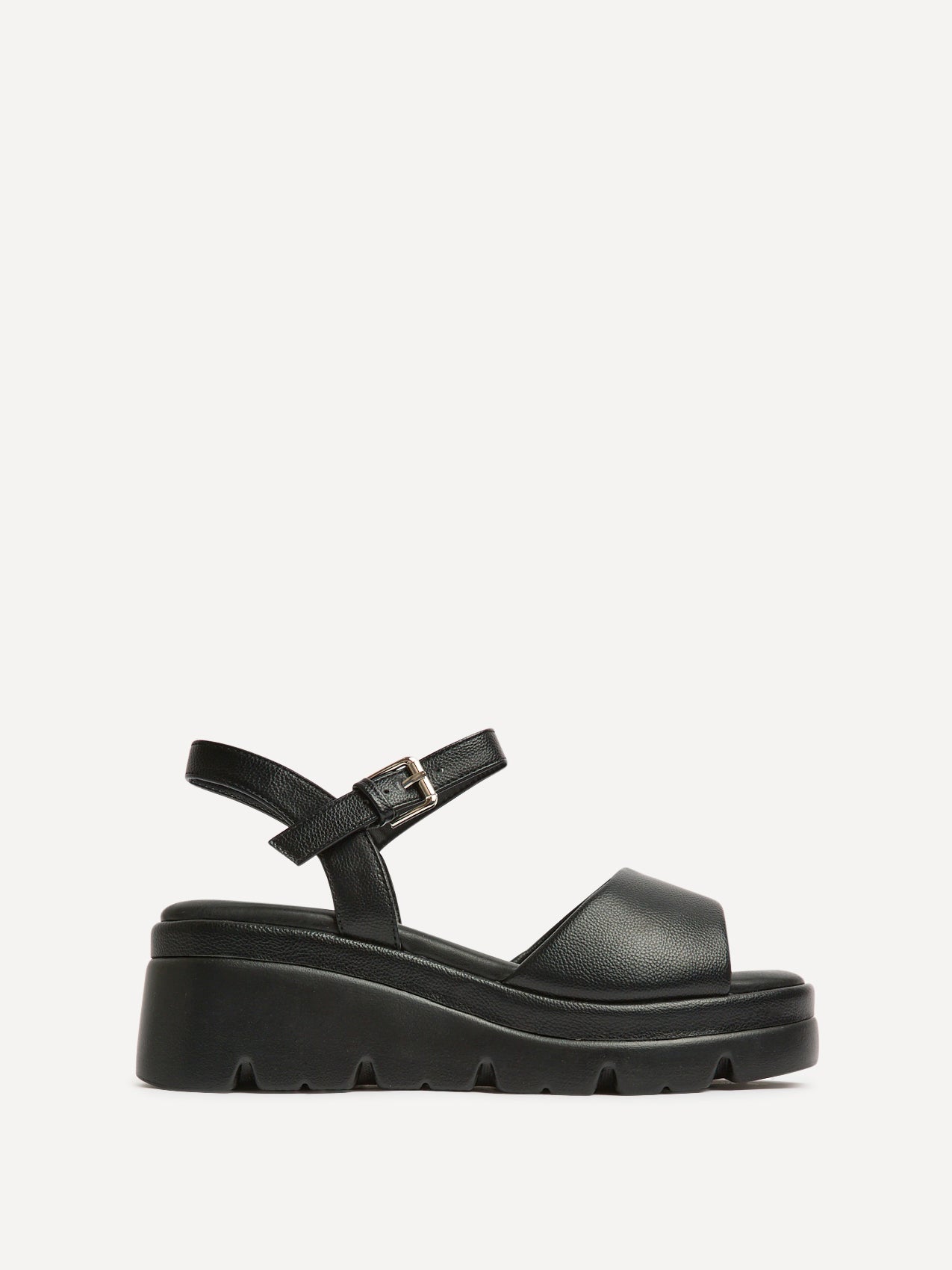 Nyla Black Platform Cleated Sandals
