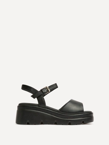 Nyla Black Platform Cleated Sandals