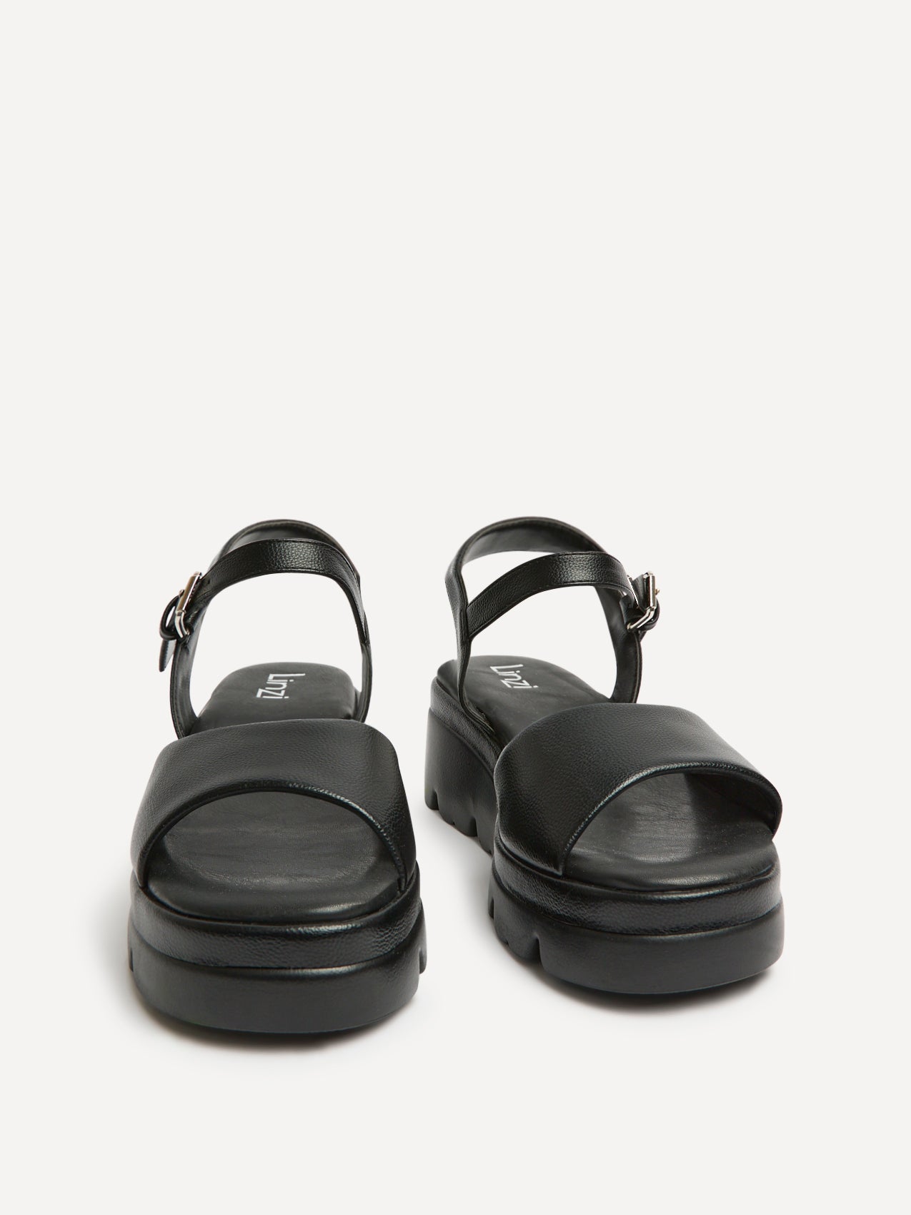 Nyla Black Platform Cleated Sandals