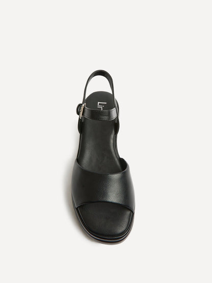 Nyla Black Platform Cleated Sandals