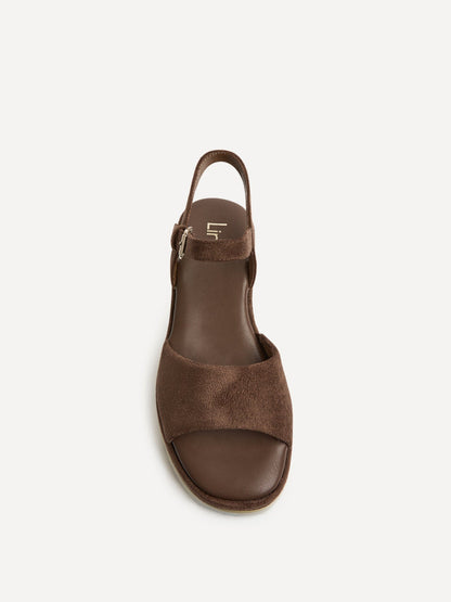 Nyla Brown Platform Cleated Sandals