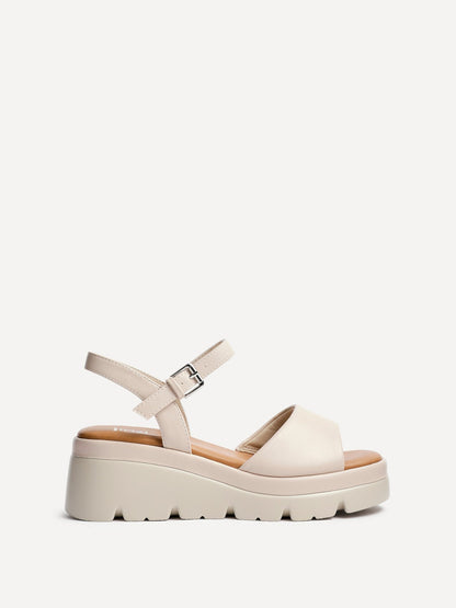 Nyla Nude Platform Cleated Sandals