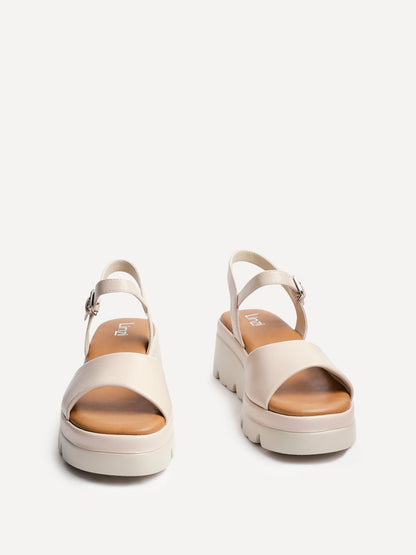 Nyla Nude Platform Cleated Sandals