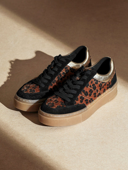 Nyra Leopard Print Trainers