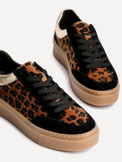 Nyra Leopard Print Trainers