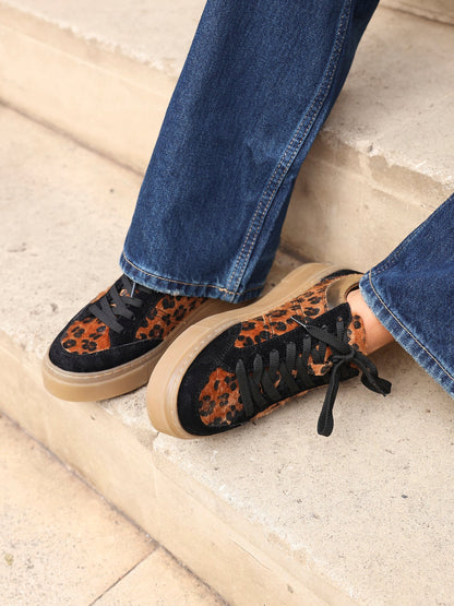 Nyra Leopard Print Trainers