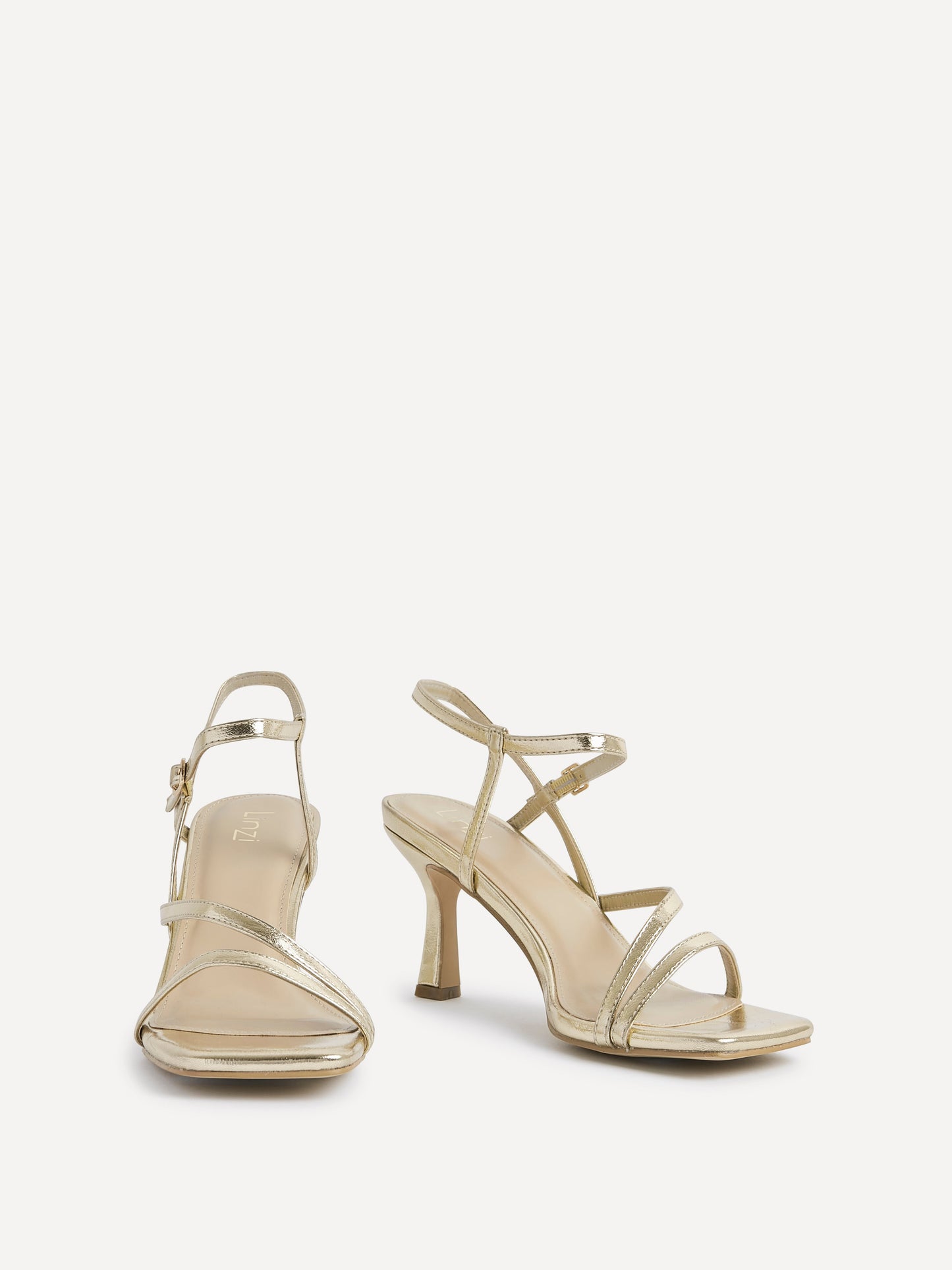 Nicole Gold Strappy Heels