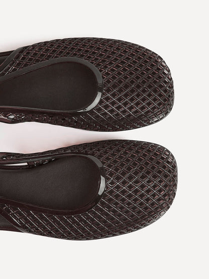 Oceana Brown Jelly Sling Back Sandals