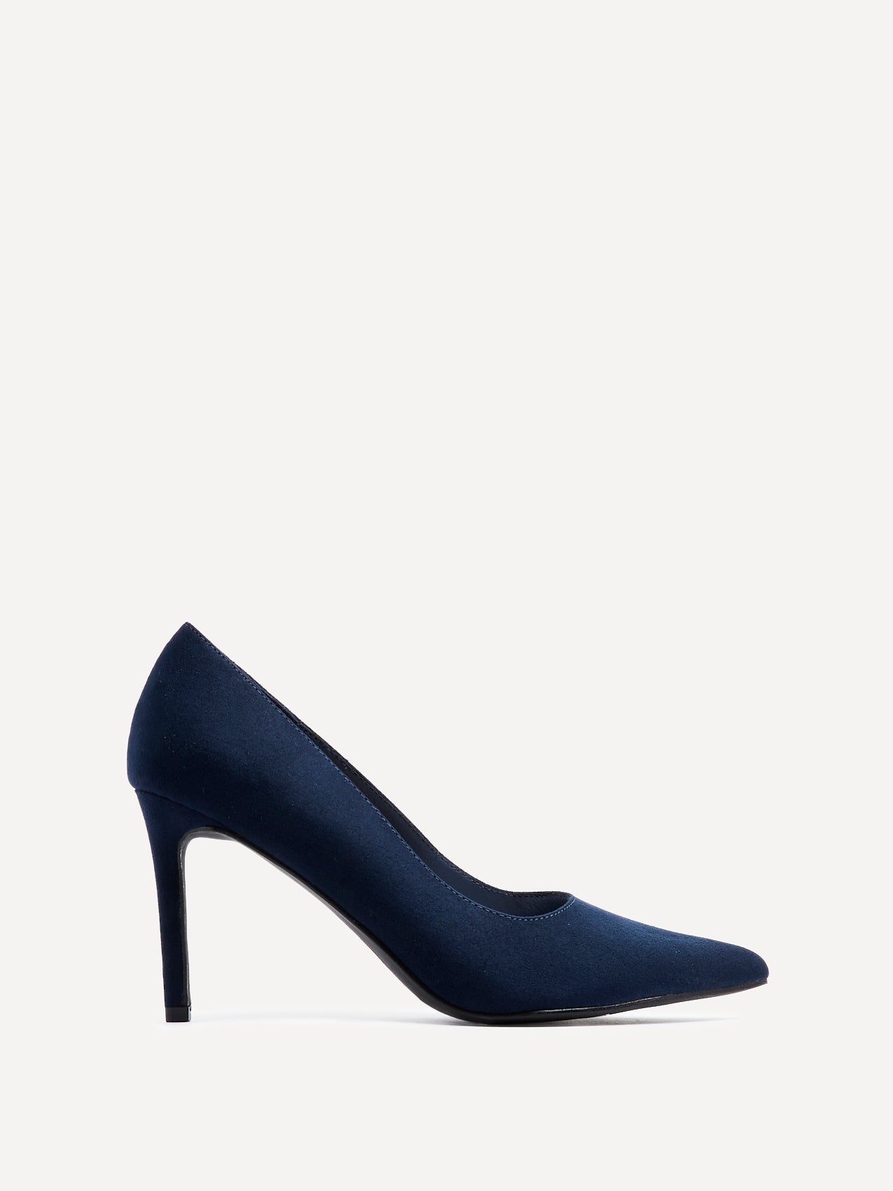 Opera Navy Faux Suede Court Heels