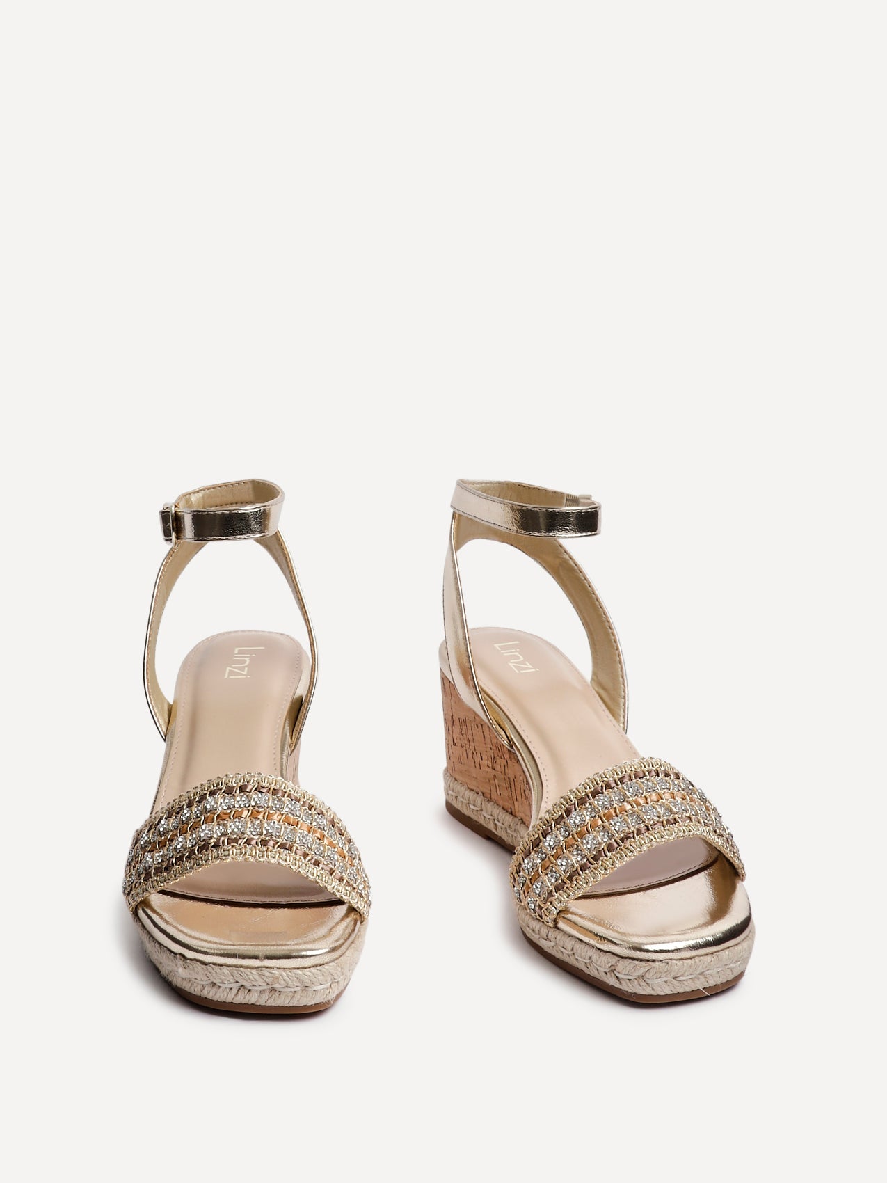 Ophelia Gold Cork Wedges