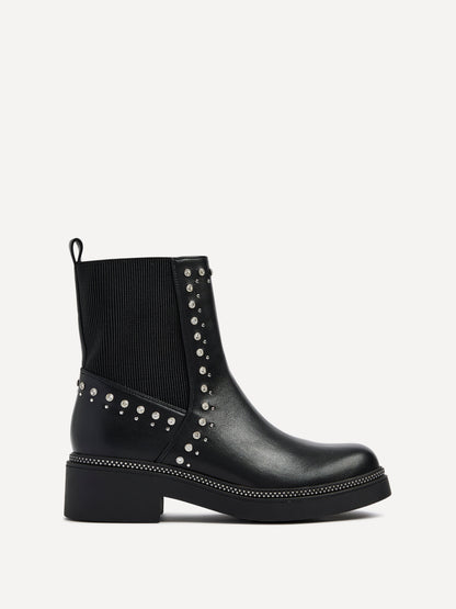 Optic Black Diamante Chelsea Boots