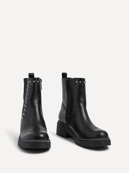 Optic Black Diamante Chelsea Boots
