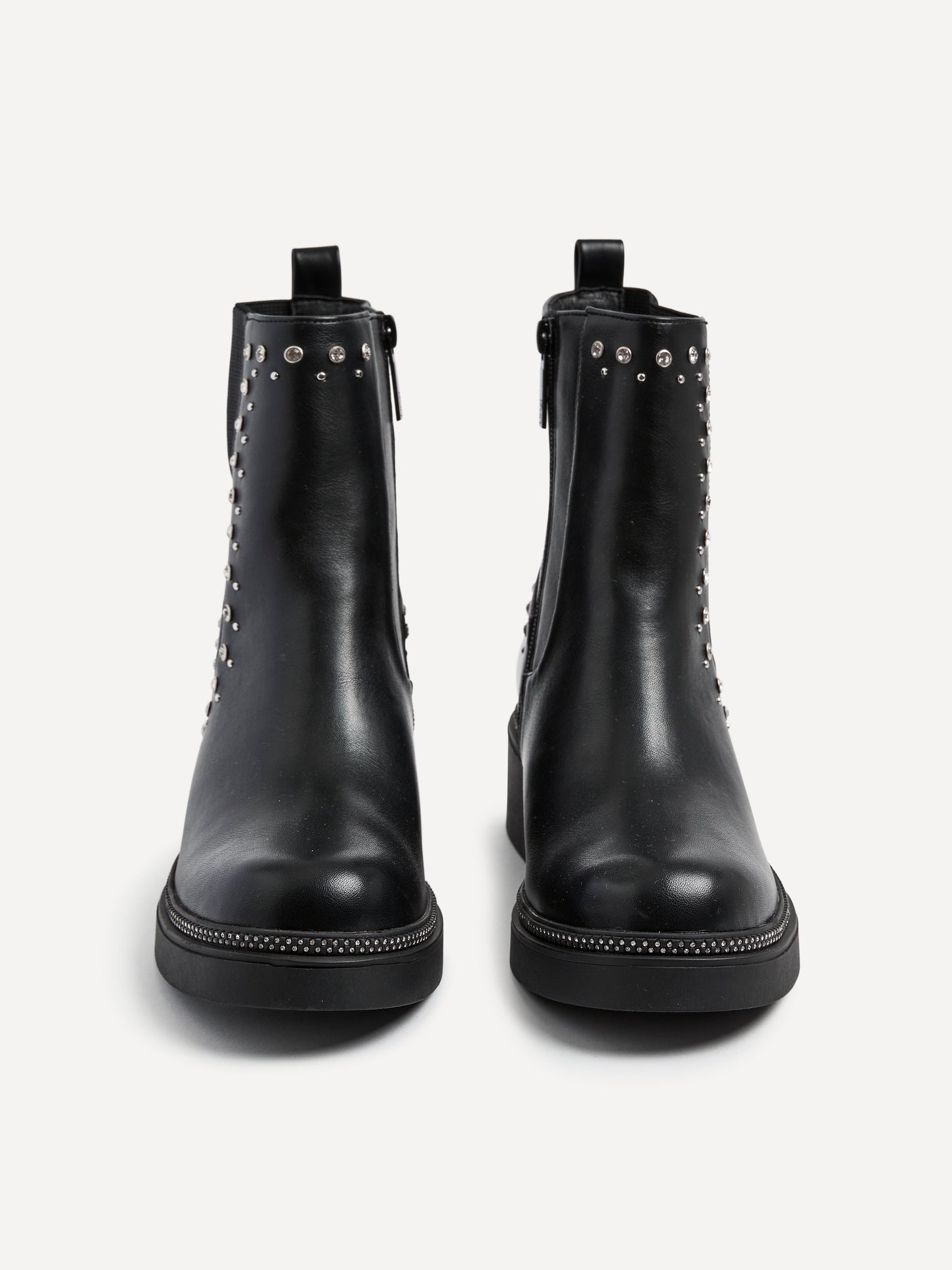 Optic Black Diamante Chelsea Boots