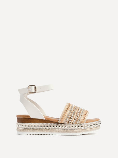Opulant Gold Espadrille Flatform Sandals