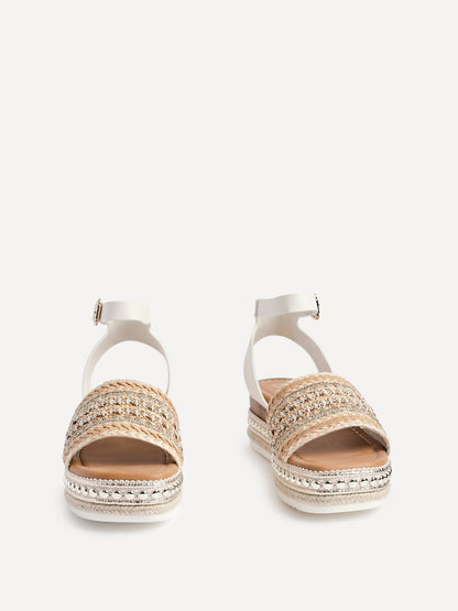 Opulant Gold Espadrille Flatform Sandals
