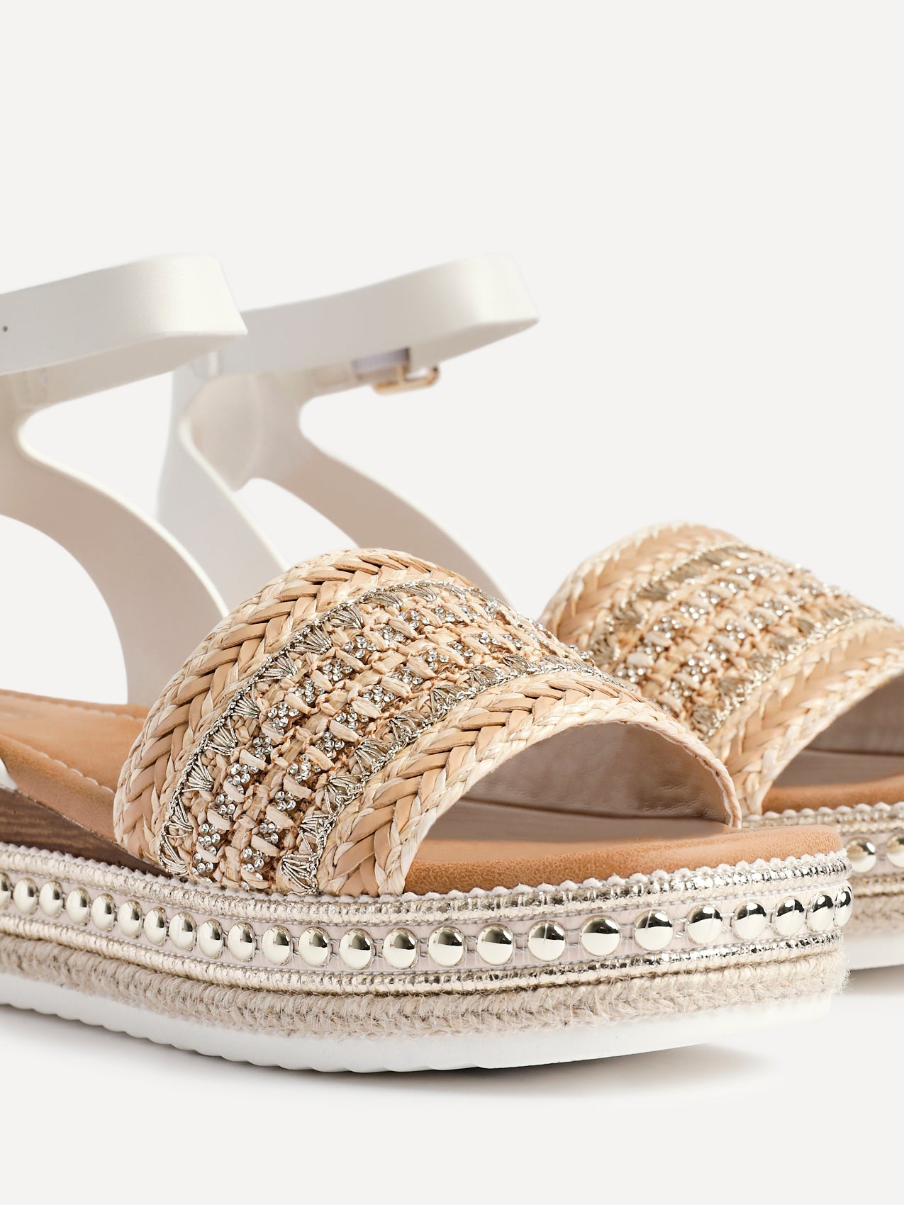 Opulant Gold Espadrille Flatform Sandals