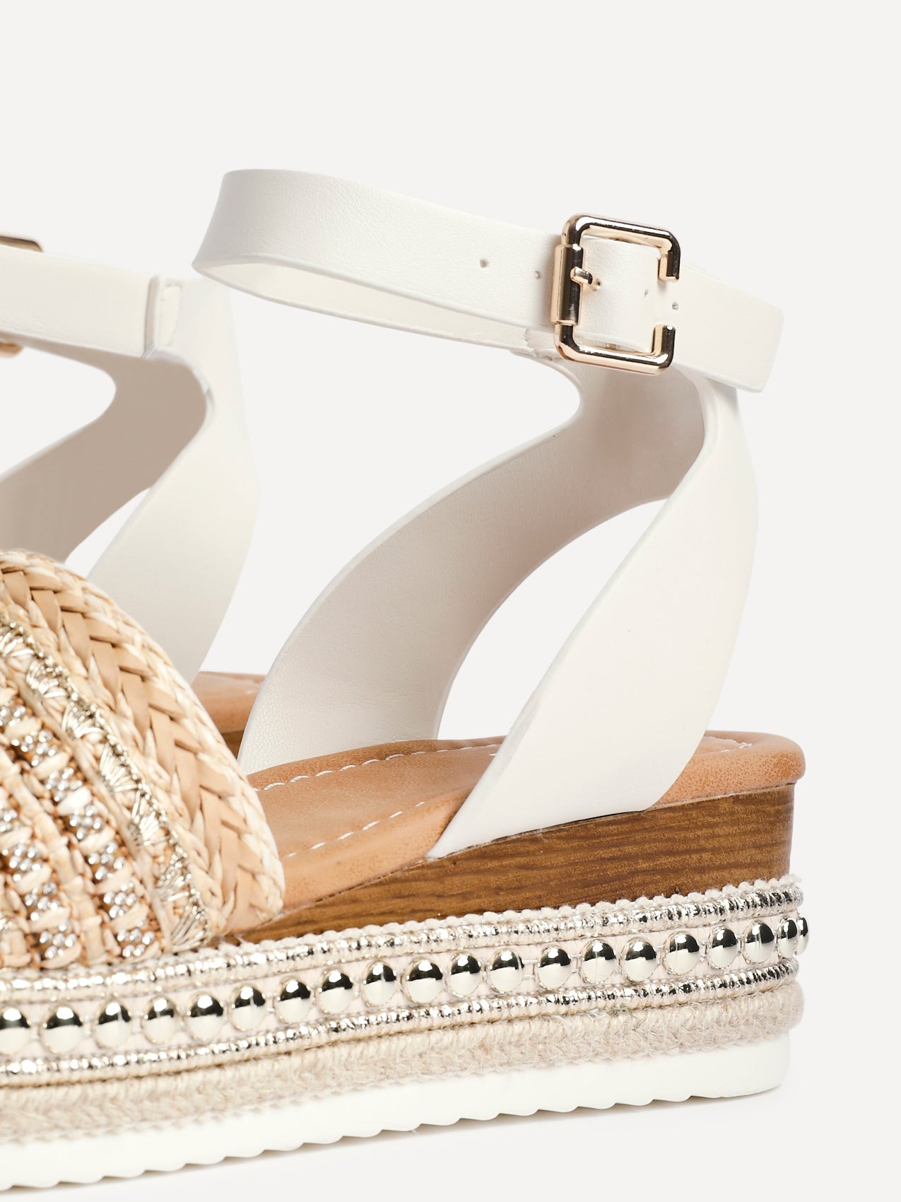 Opulant Gold Espadrille Flatform Sandals