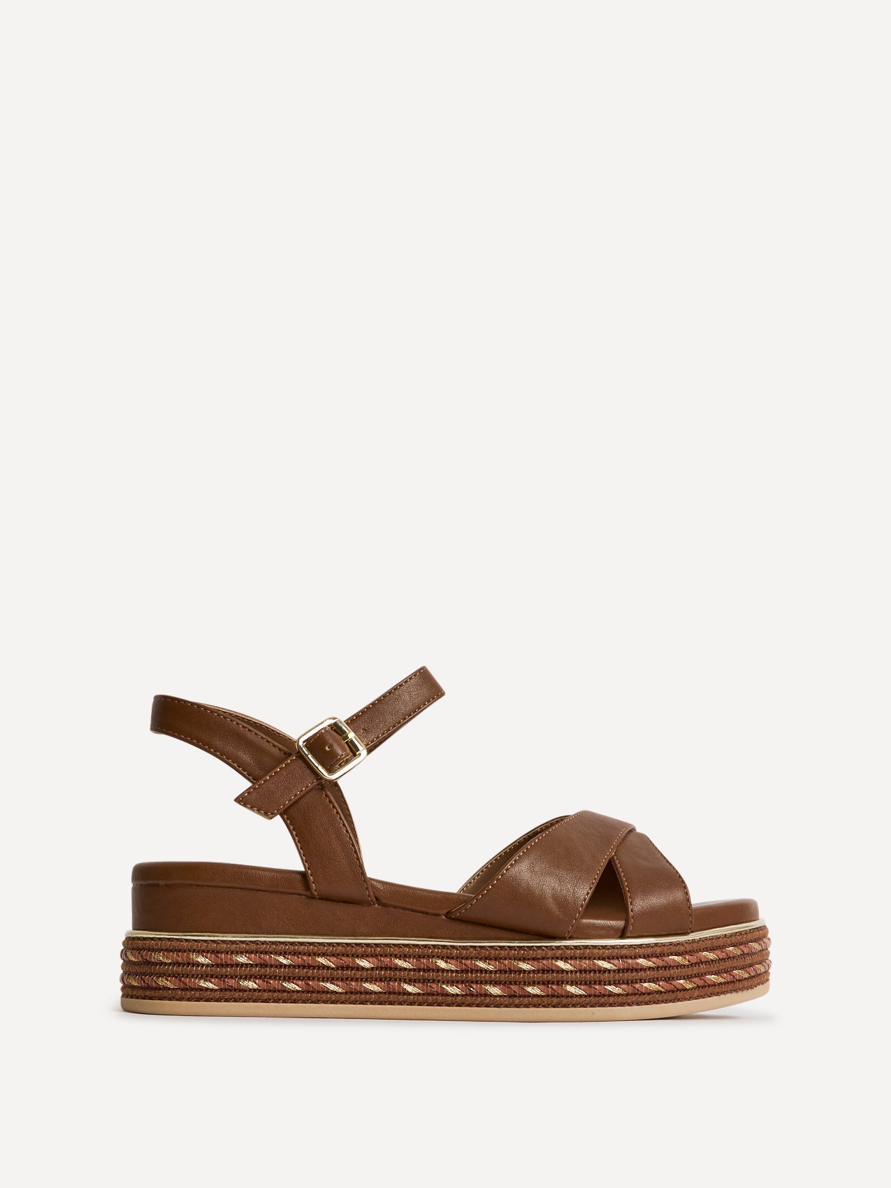 Orelle Brown Flatform Sandals