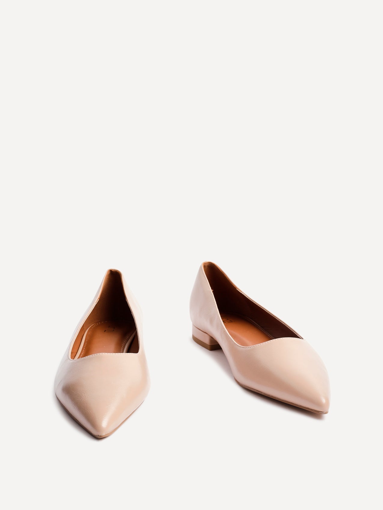 Orian Nude Faux Leather Ballet Flats