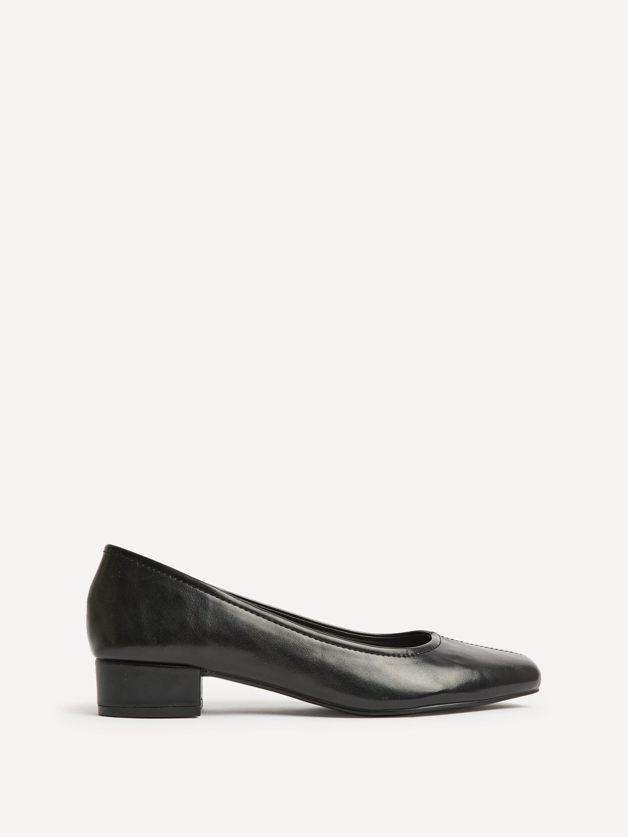 Origin Black Low Block Court Heels