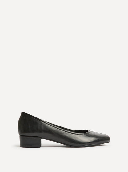 Origin Black Low Block Court Heels