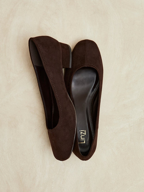 Origin Brown Low Block Court Heels