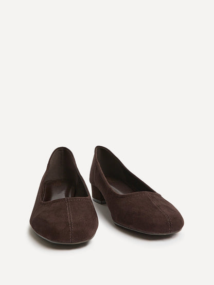 Origin Brown Low Block Court Heels