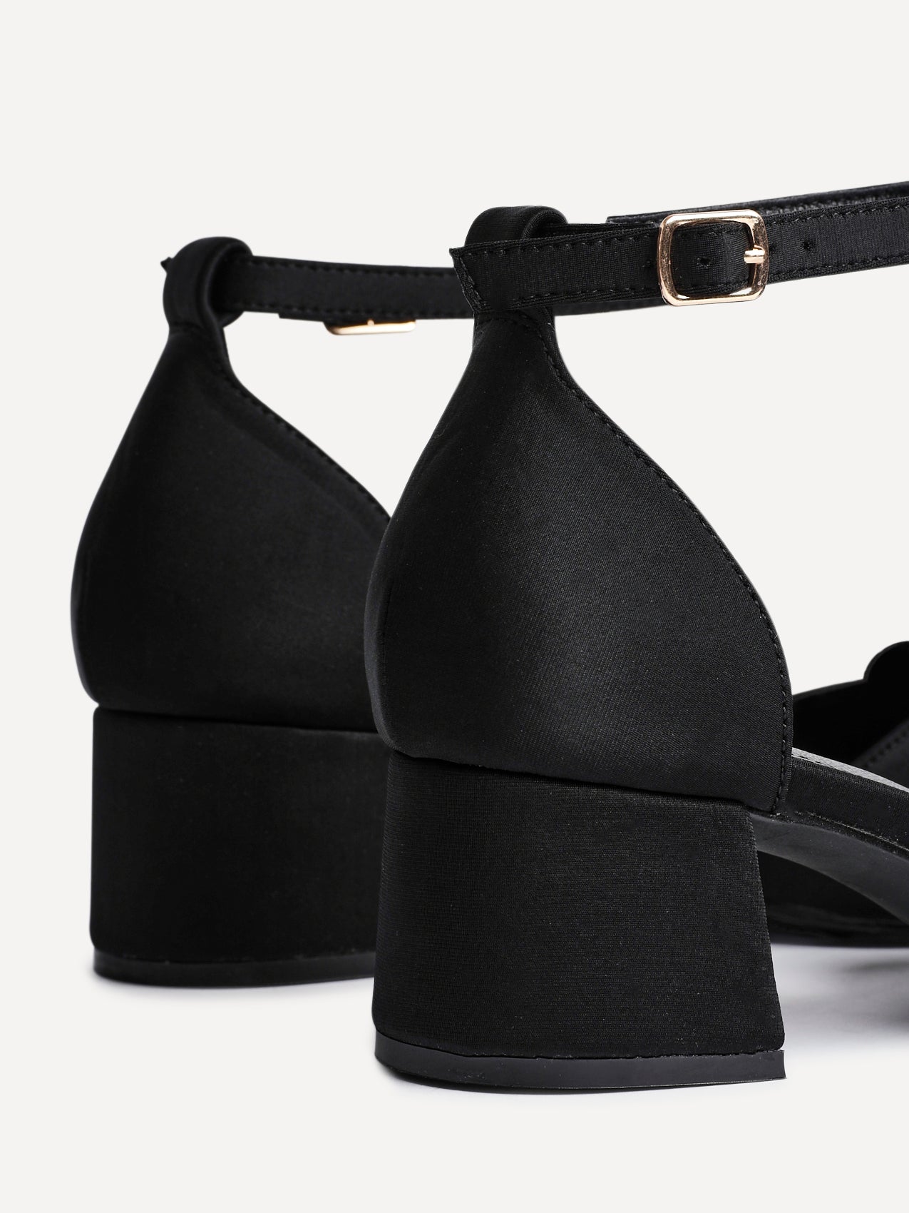 Orla Black Scuba Bow Detail Court Heels