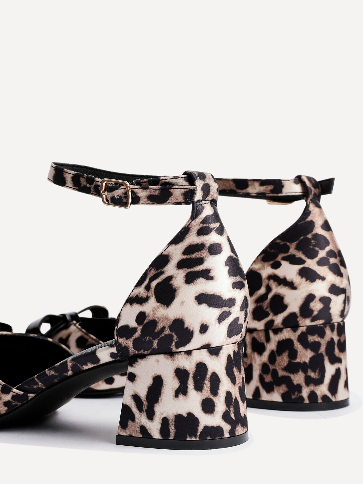 Orla Leopard Scuba Bow Detail Court Heels