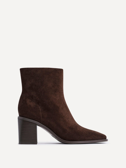 Orlando Brown Block Heeled Ankle Boots