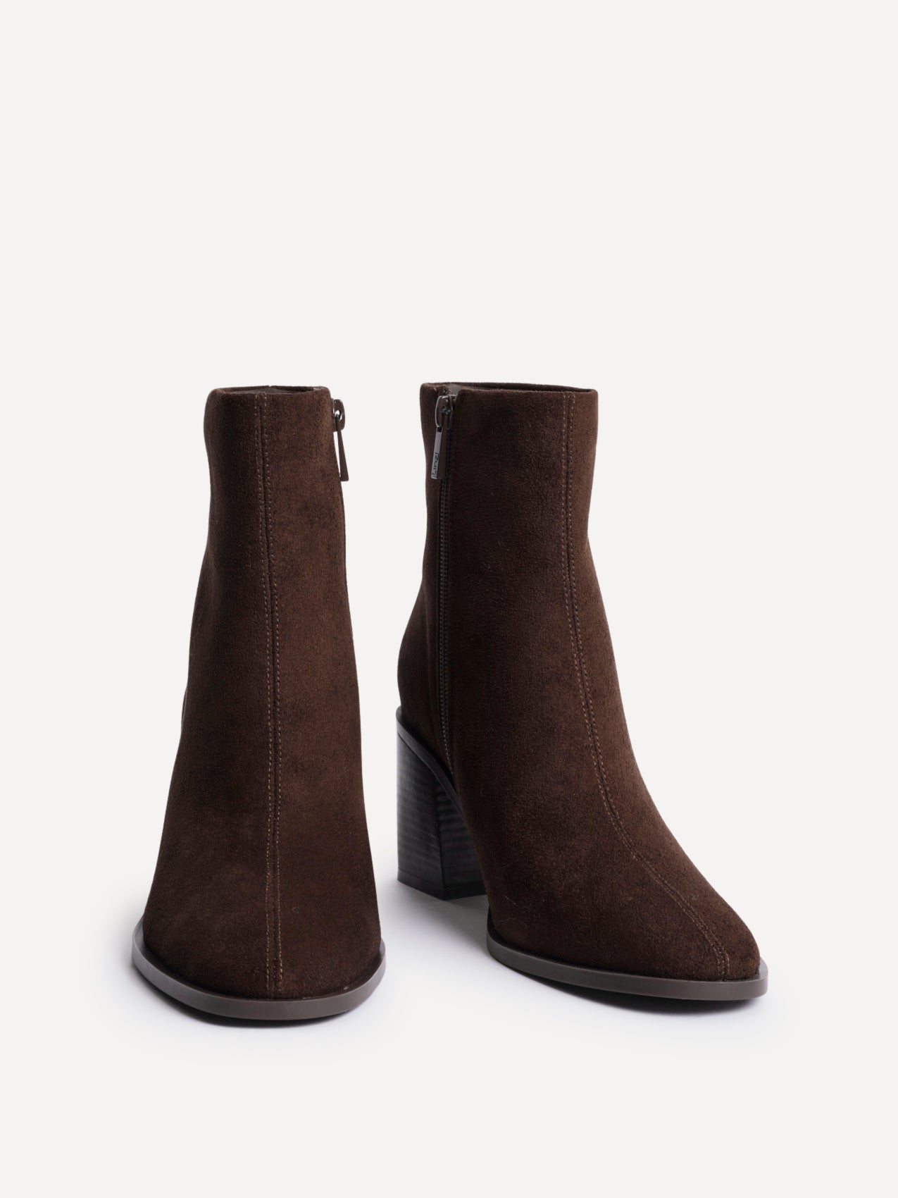 Orlando Brown Block Heeled Ankle Boots