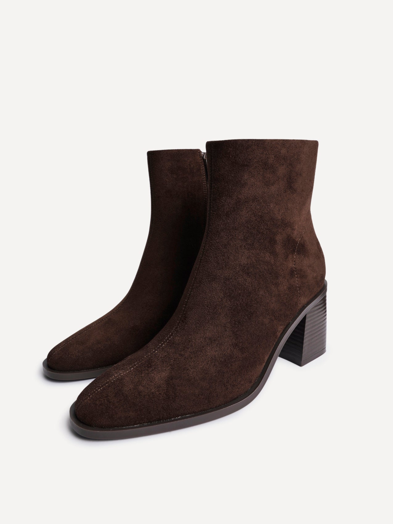 Orlando Brown Block Heeled Ankle Boots