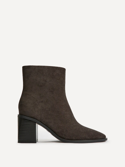 Orlando Grey Block Heeled Ankle Boots