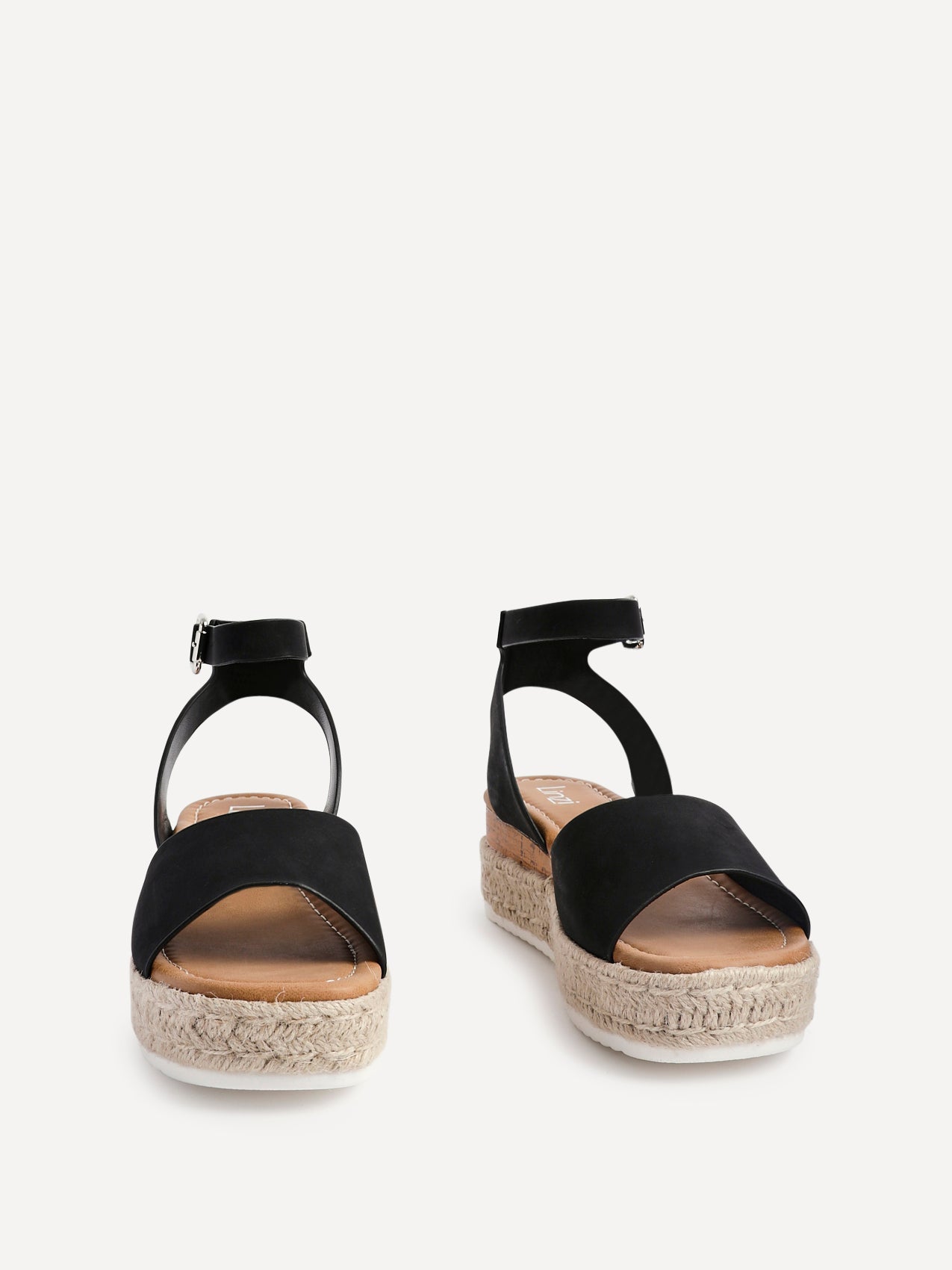 Paradise Black Espadrille Flatform Sandals