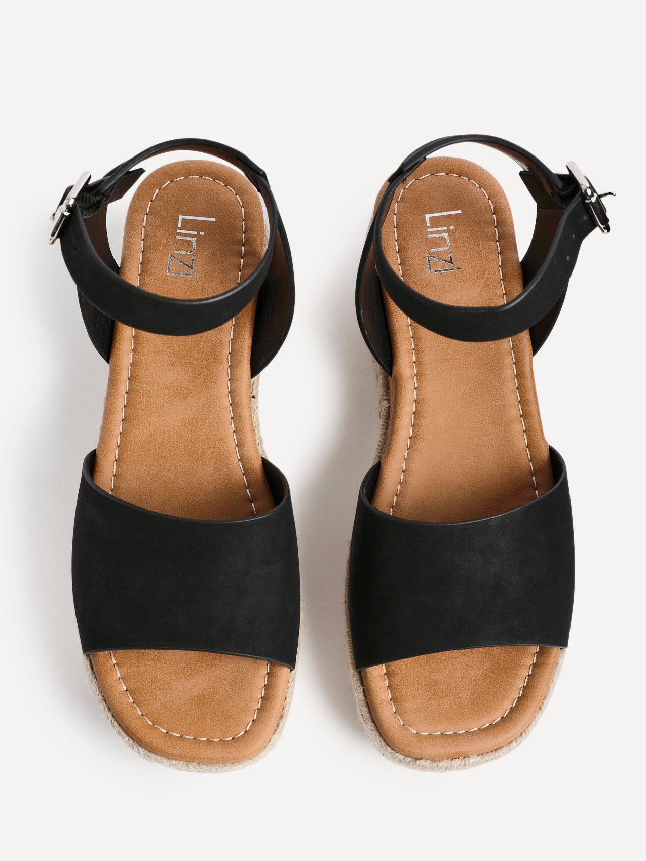 Paradise Black Espadrille Flatform Sandals