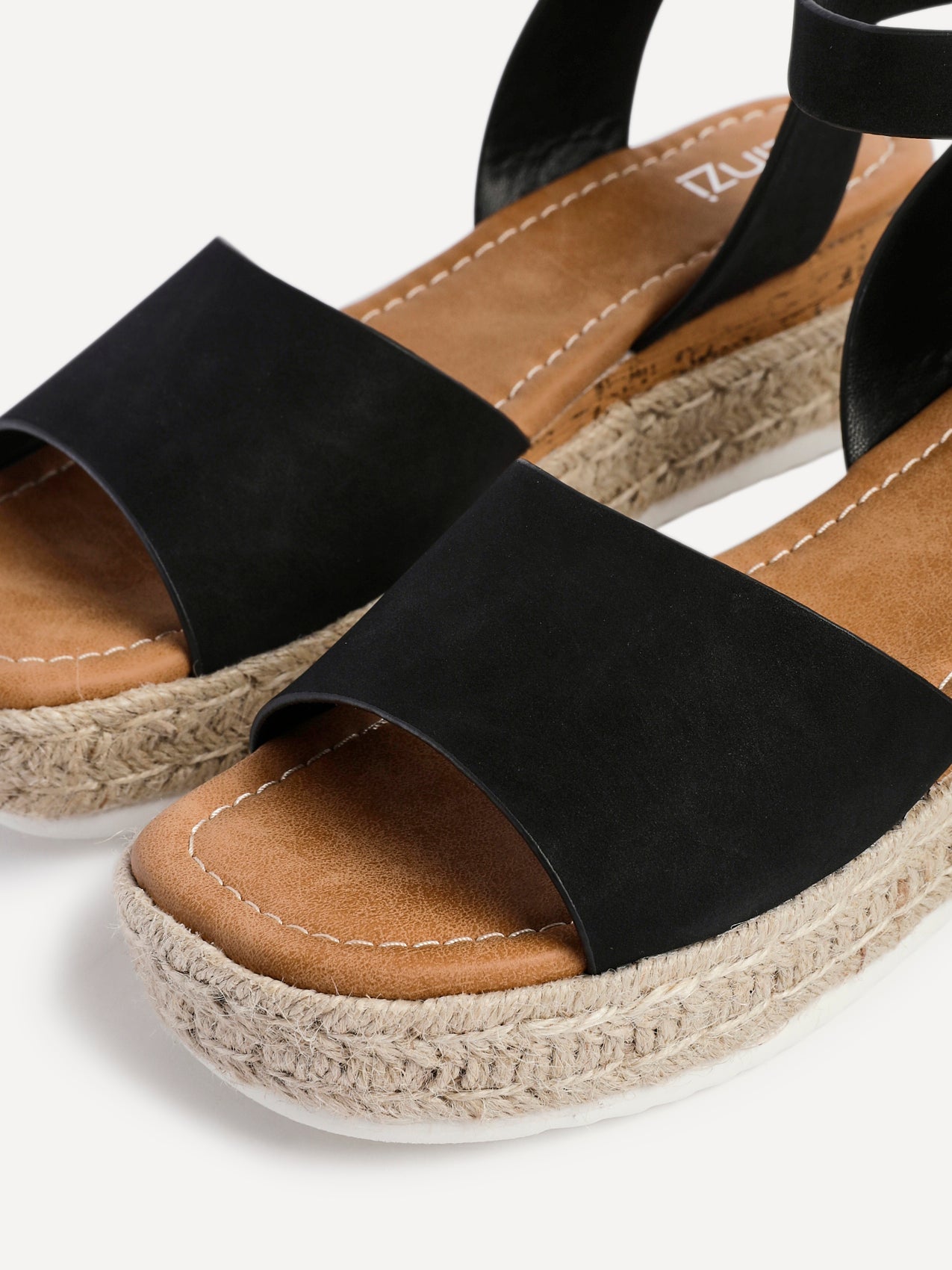 Paradise Black Espadrille Flatform Sandals