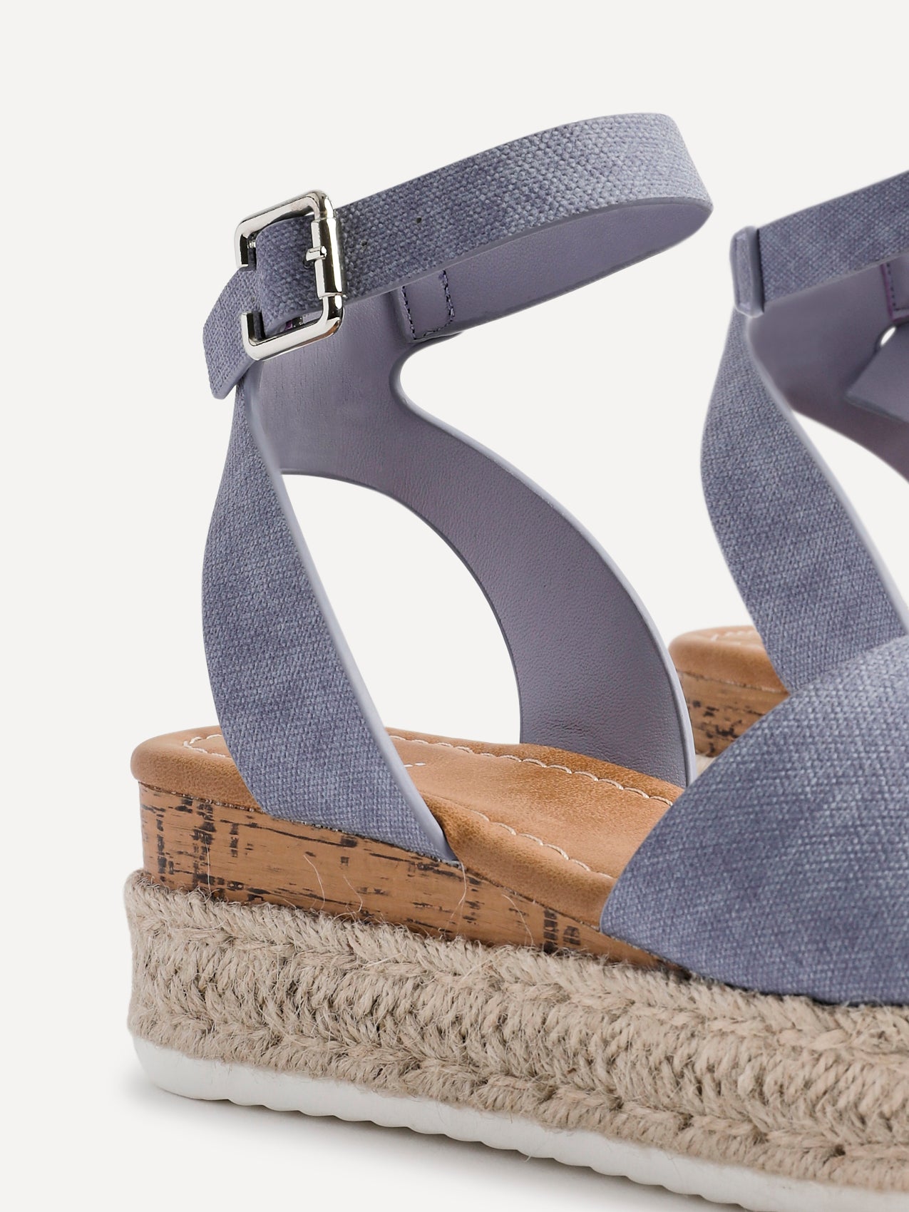 Paradise Blue Espadrille Flatform Sandals