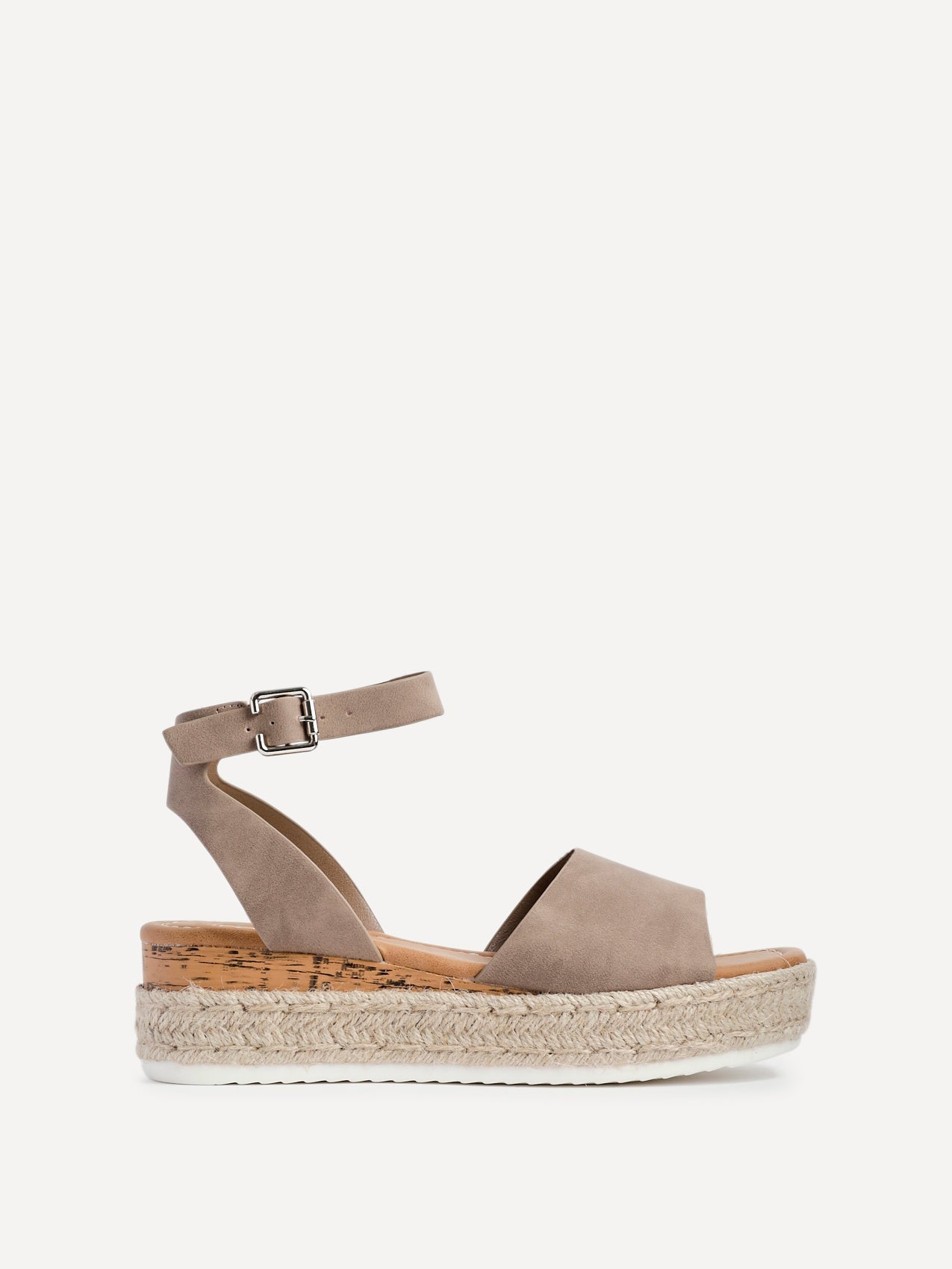 Paradise Taupe Espadrille Flatform Sandals