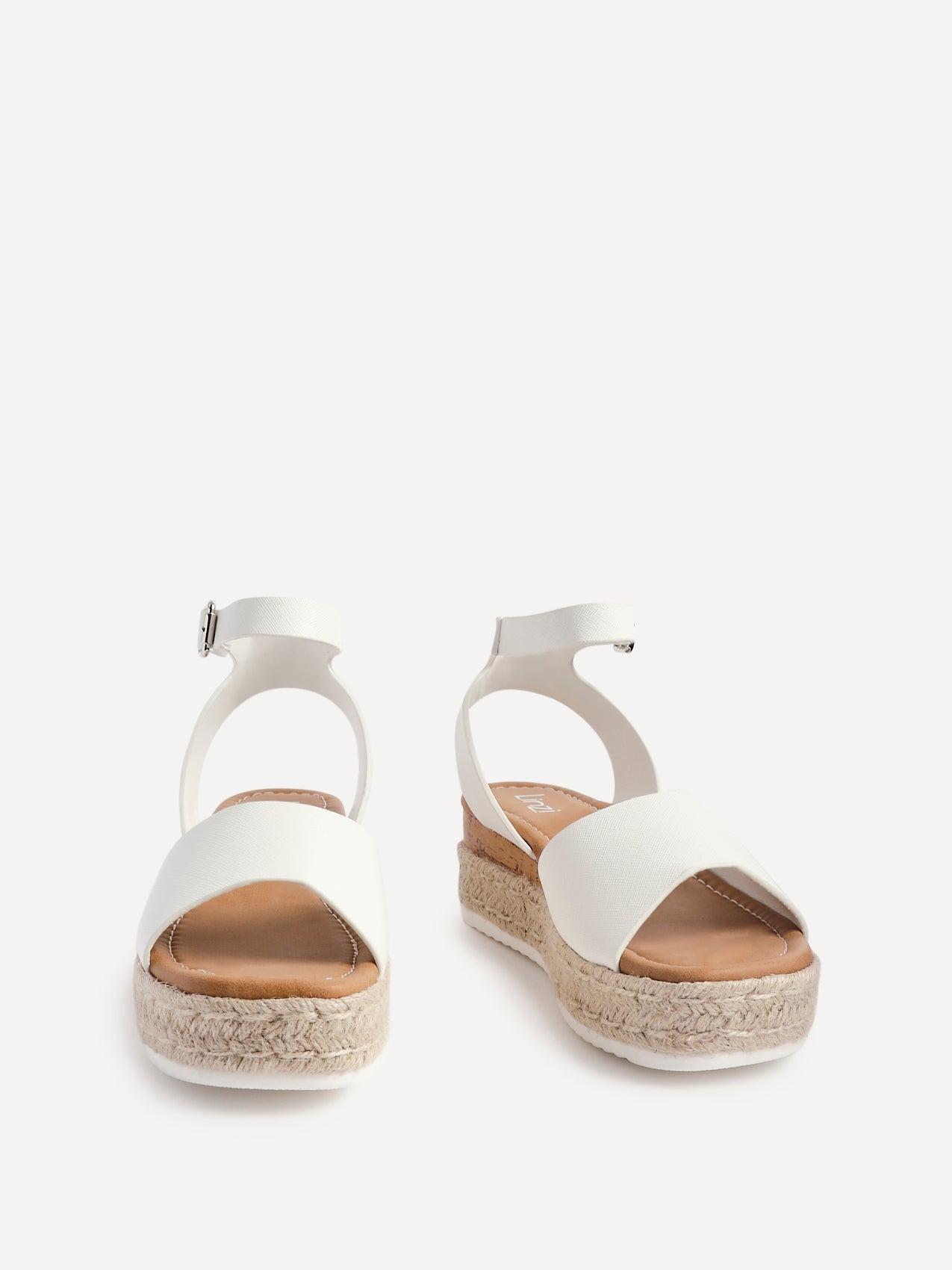 Paradise White Espadrille Flatform Sandals