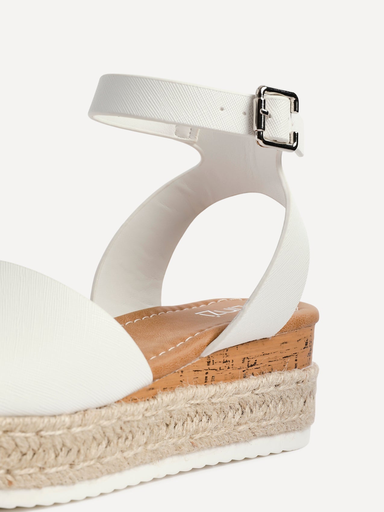 Paradise White Espadrille Flatform Sandals