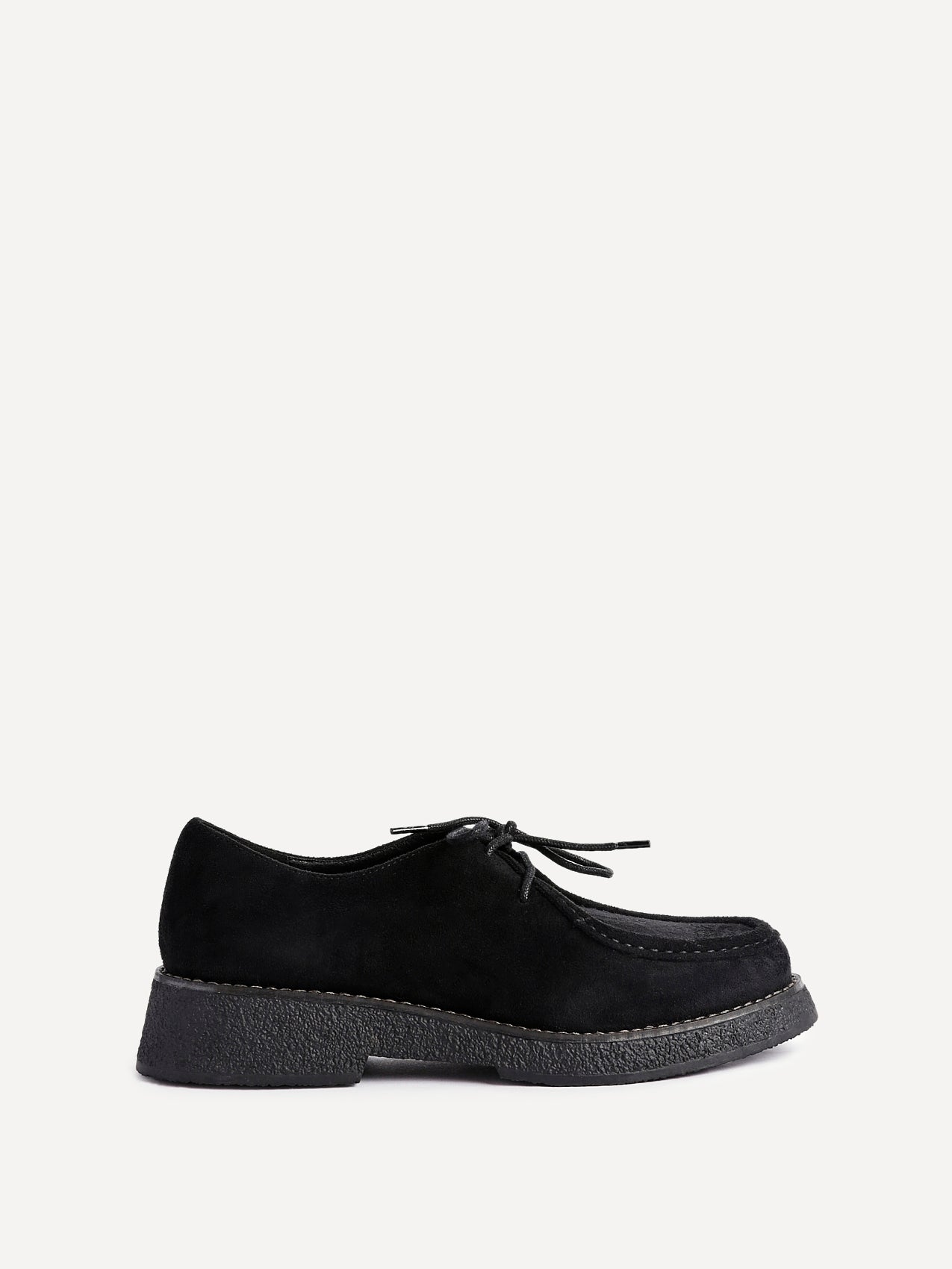 Perth Black Faux Suede Loafers