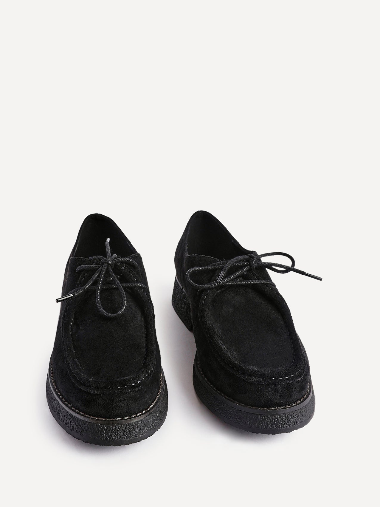 Perth Black Faux Suede Loafers