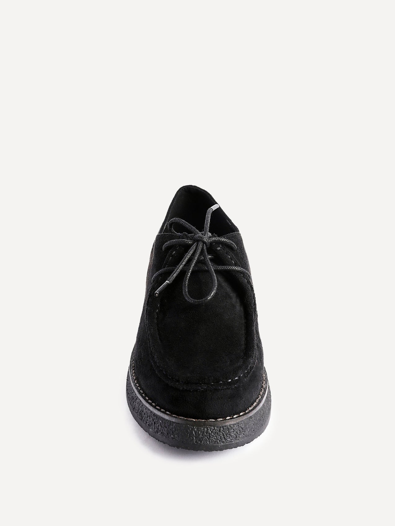 Perth Black Faux Suede Loafers