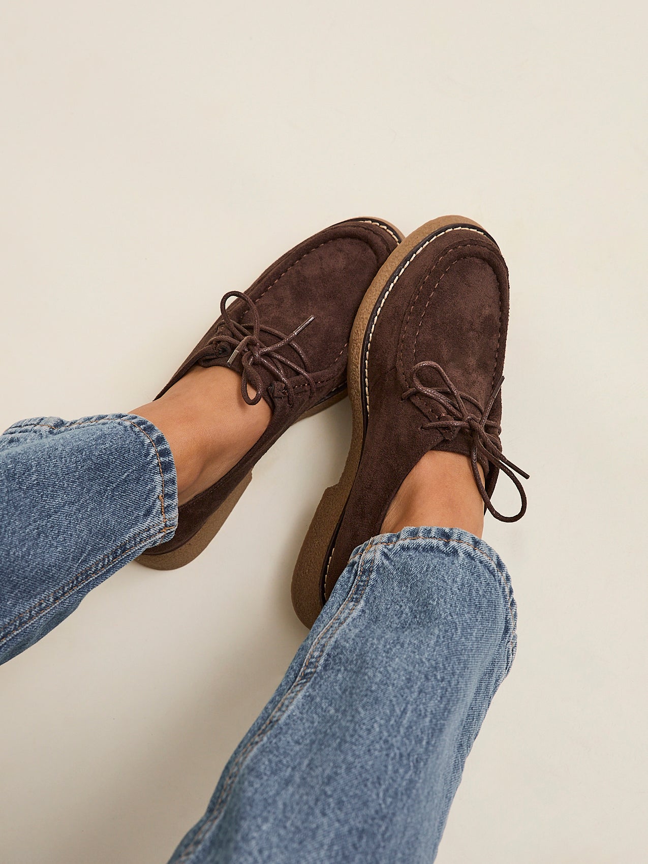 Perth Brown Faux Suede Loafers