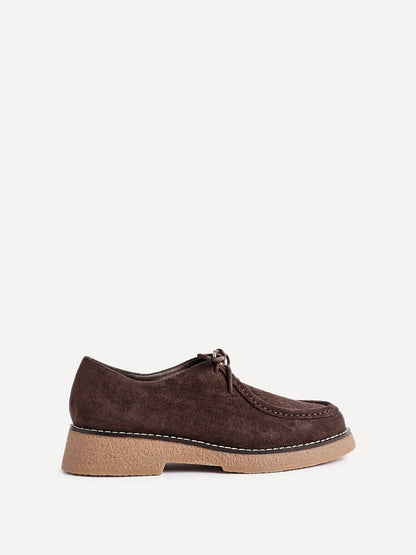 Perth Brown Faux Suede Loafers