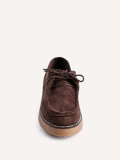 Perth Brown Faux Suede Loafers