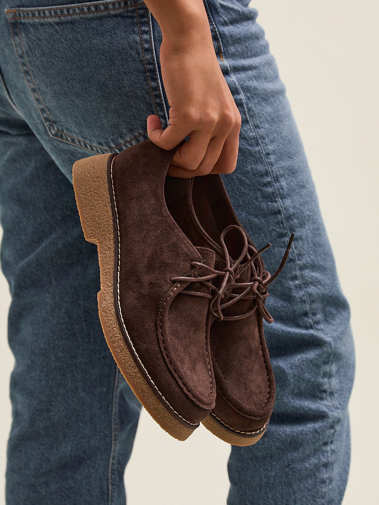 Perth Brown Faux Suede Loafers