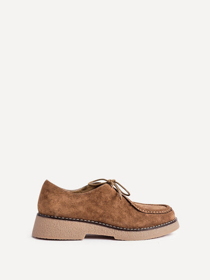 Perth Tan Faux Suede Loafers