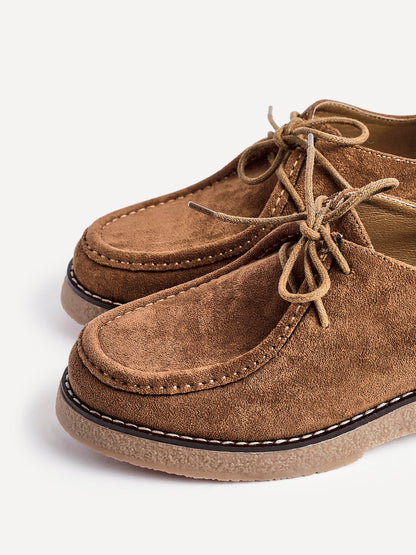 Perth Tan Faux Suede Loafers