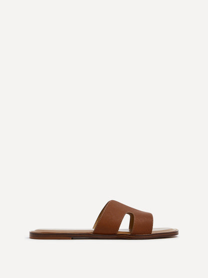 Petra Tan Link Flat Sandals